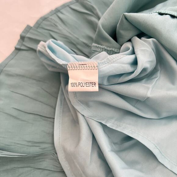 Women’s baby Doll light Green Short Sleeve Square Neck Dress Size S - Picture 8 of 10